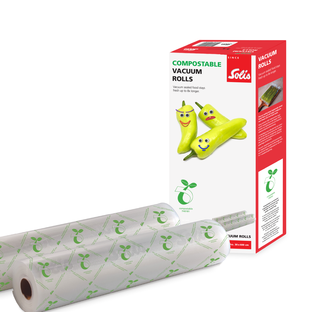 Solis Rouleaux sous vide compostables 30 x 600 cm (x2)